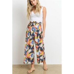 NWT Love + Harmony Tropical Print Flavia Pants